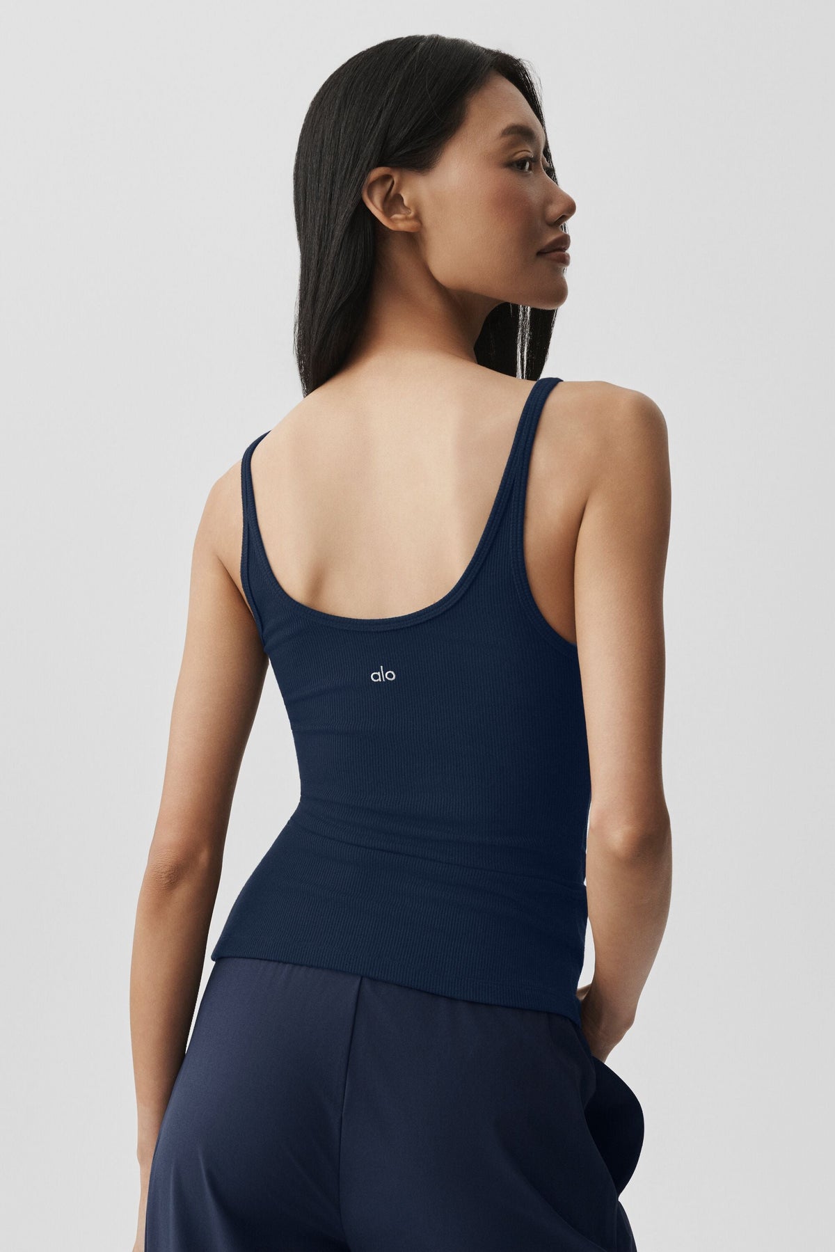 ALO Yoga Ribbed Adore Tank - Navy - 3
