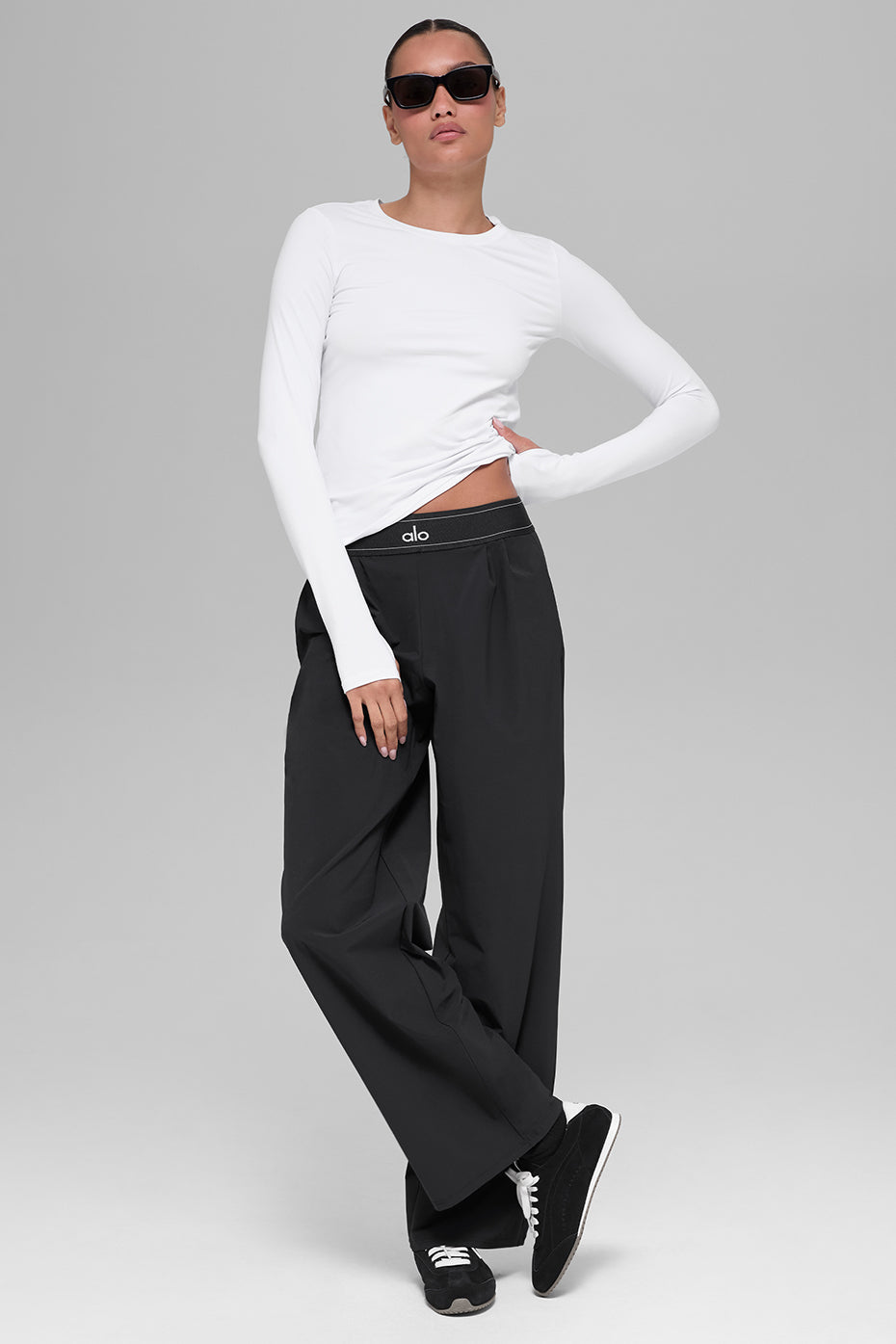 ALO Yoga Alosoft Finesse Long Sleeve - White - 3