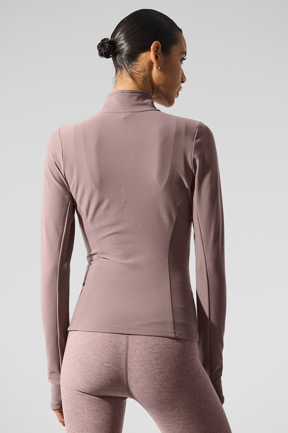 ALO Yoga Alosoft 1/2 Zip Rapid Pullover - Mushroom - 3