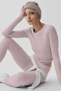 ALO Yoga Airbrush Winter Warm Nocturne Long Sleeve - Frosted Pearl