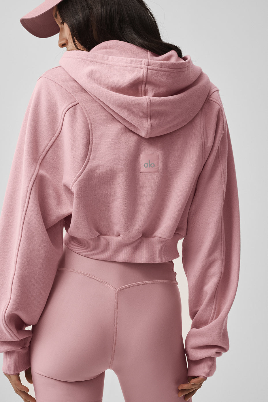ALO Yoga Sweet Escape Zip Up Hoodie - Vintage Pink - 2