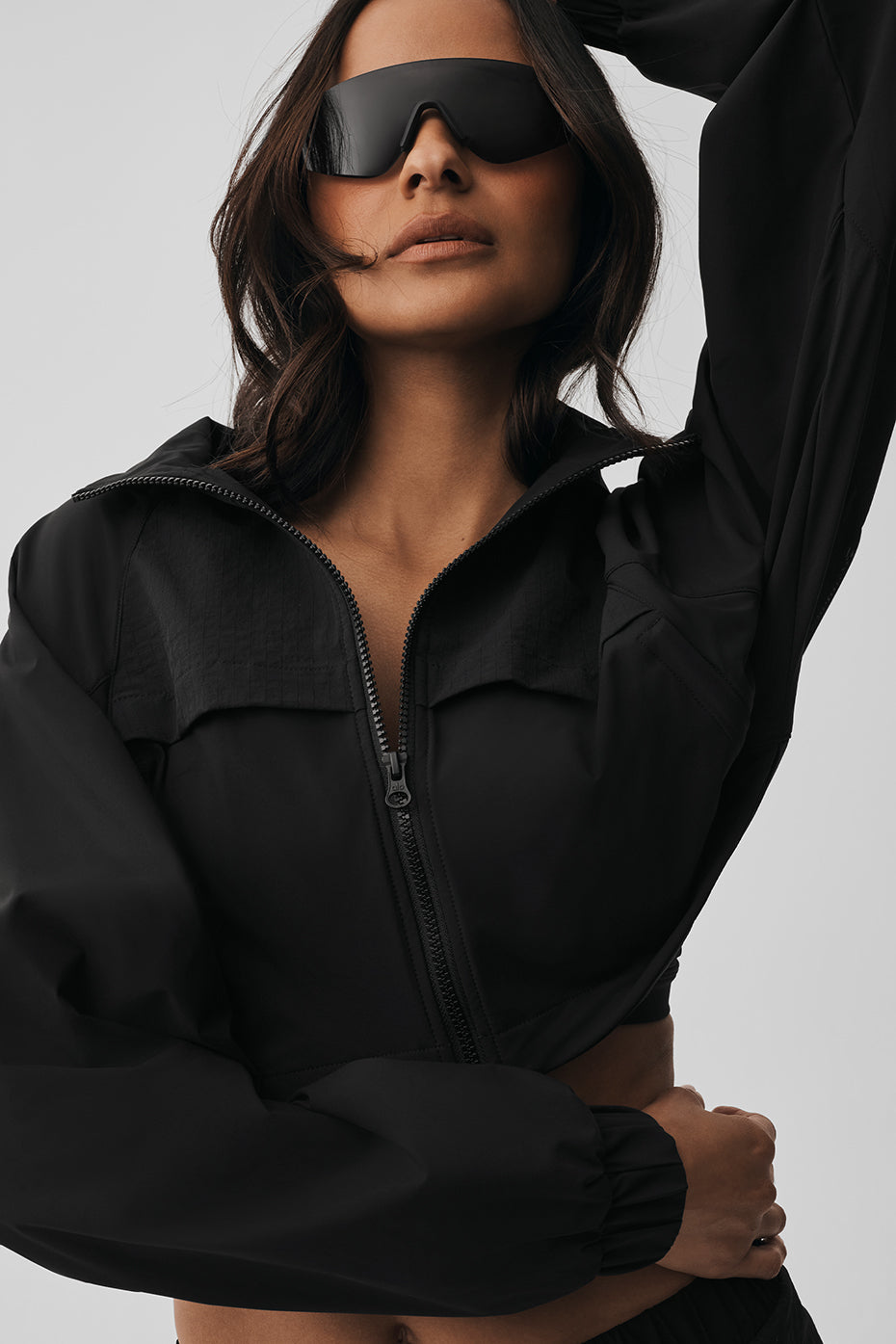 ALO Yoga Cropped Playmaker Jacket - Black - 3