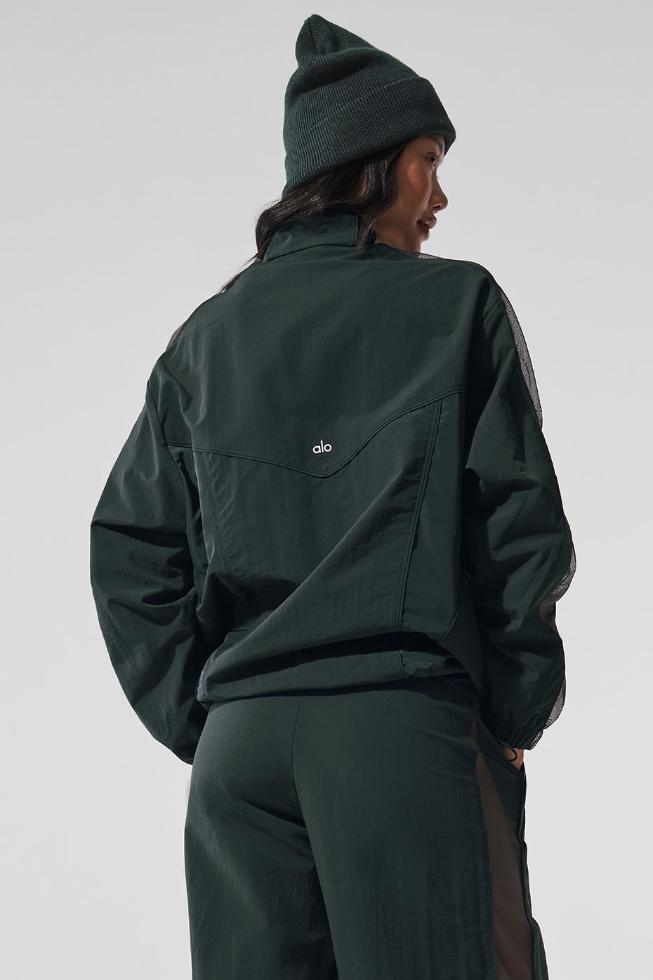 ALO Yoga Origin Full-Zip Track Jacket - Charcoal Green - 3
