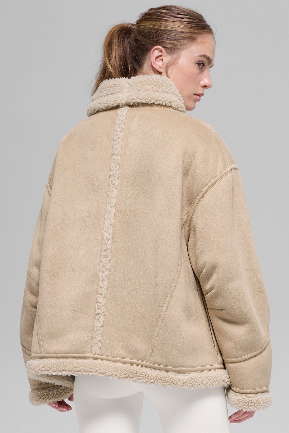 ALO Yoga Faux Shearling Grand Jacket - Woodland Tan - 4