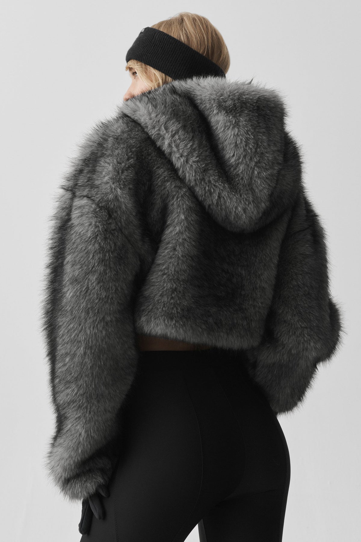 ALO Yoga Wolfy Faux Fur Snow Bound Full Zip Jacket - Tinsel - 2