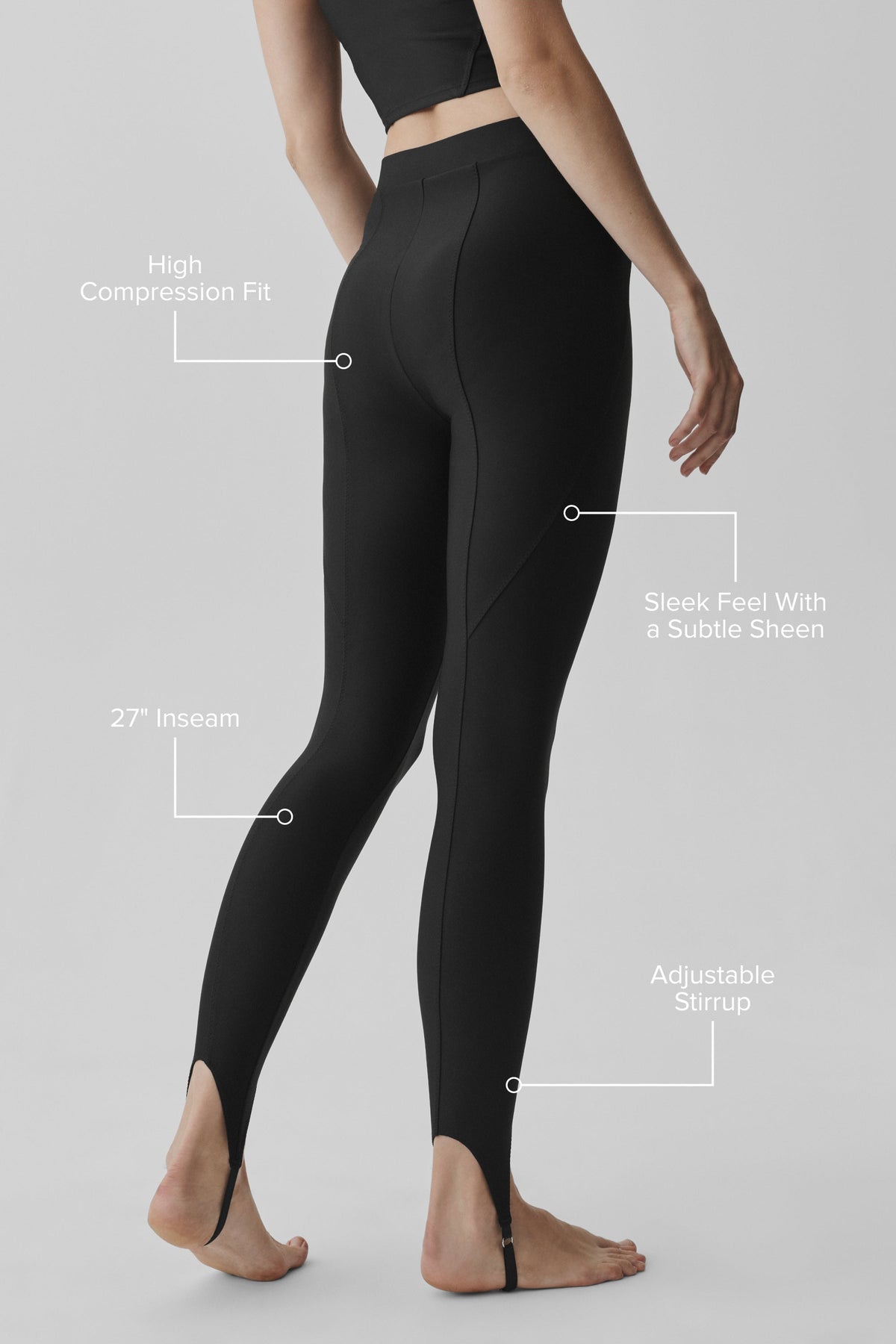 ALO Yoga Airlift High-Waist Devoted Stirrup Legging - Black - 2
