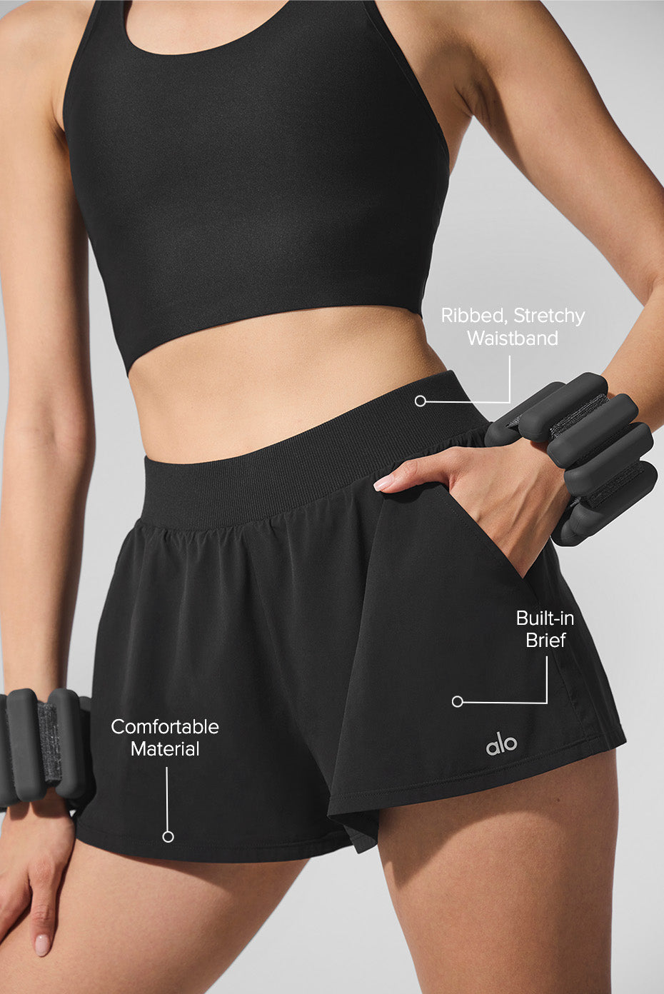 ALO Yoga Breezy Short - Black - 2