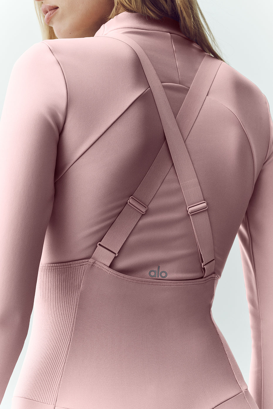 ALO Yoga Airlift Winter Warm Ski Time Bib - Pink Champagne - 4