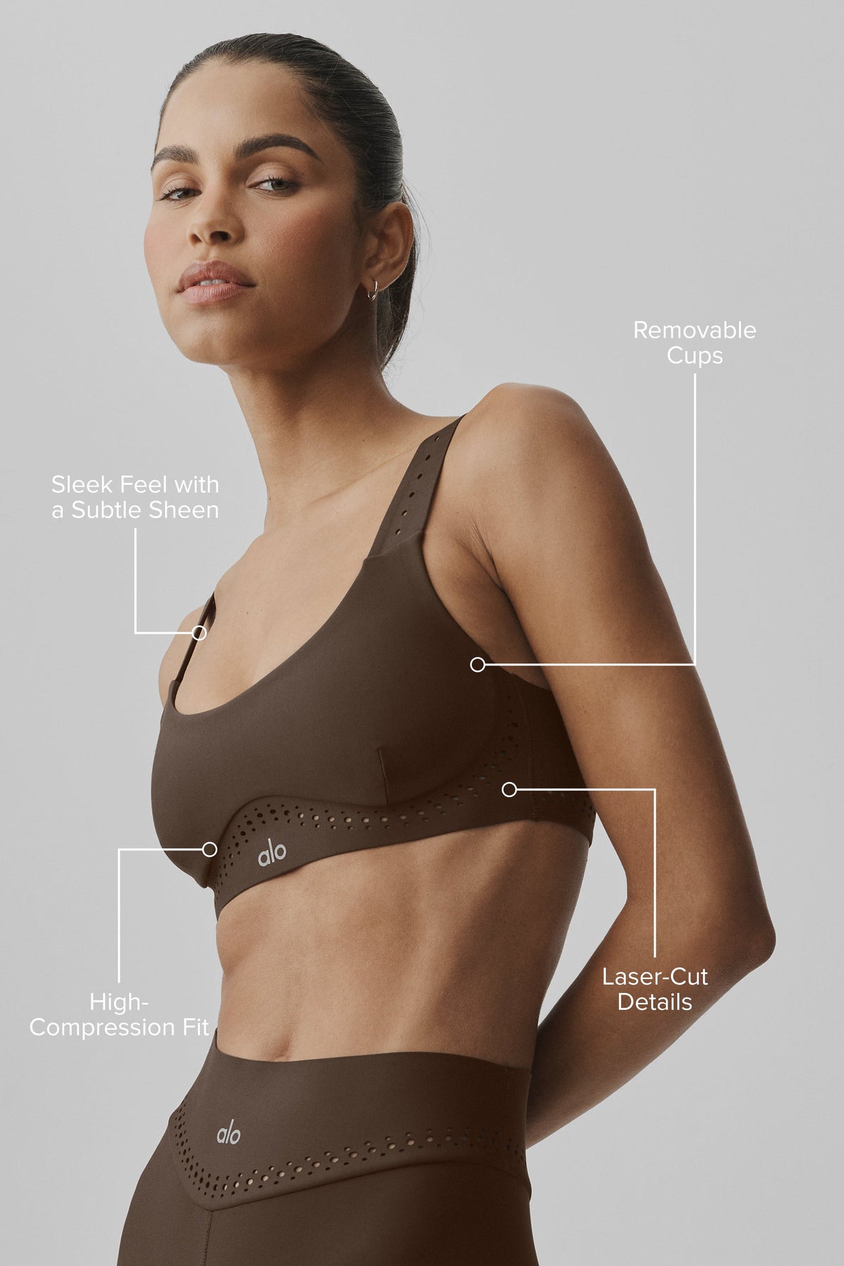 ALO Yoga Airlift Superstar Bra - Espresso - 2