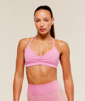 Gymshark Washed Minimal Sports Bra - Focus Pink/Wash