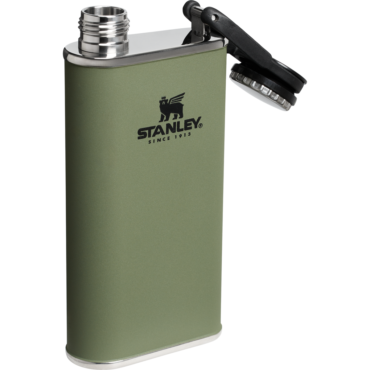 Stanley 1913 Classic Easy Fill Wide Mouth Flask | 8 OZ - Dried Pine - 4
