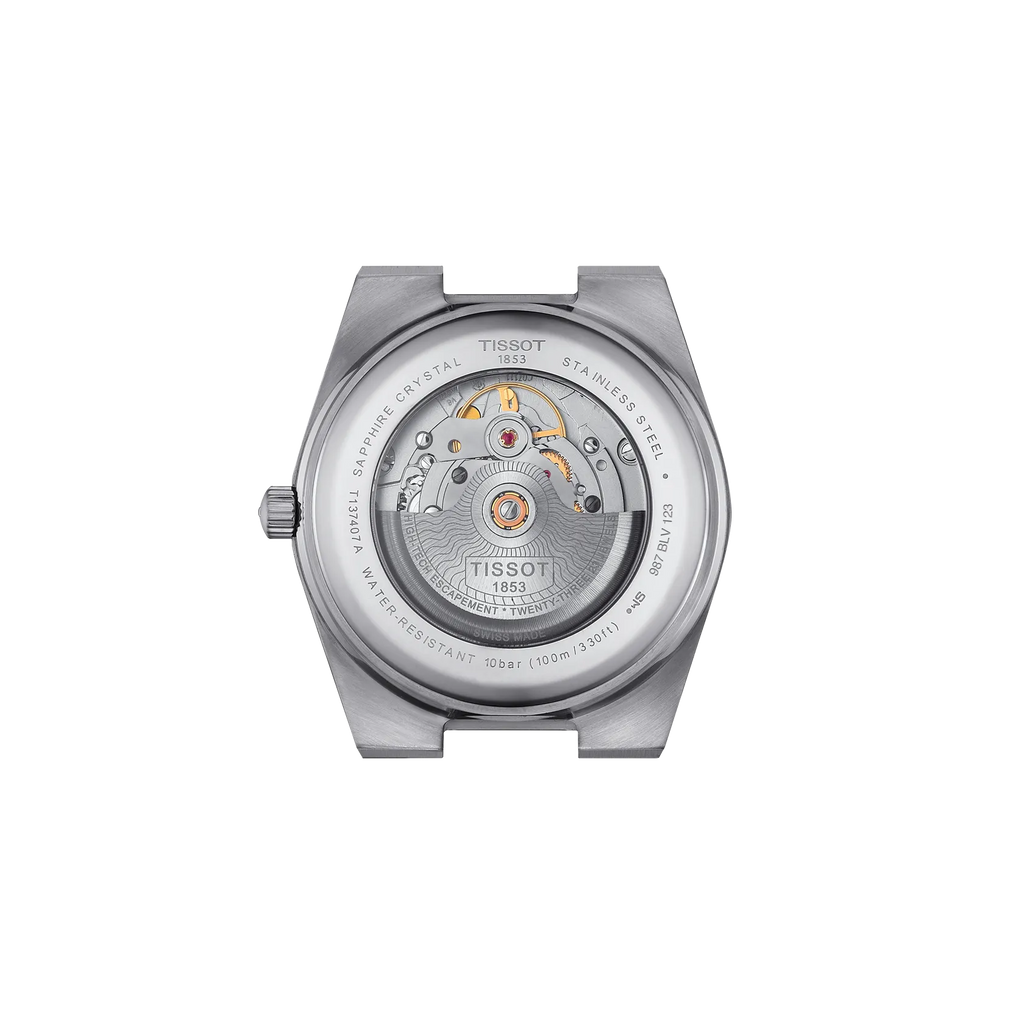 Back view of the watch case Tissot PRX 40mm