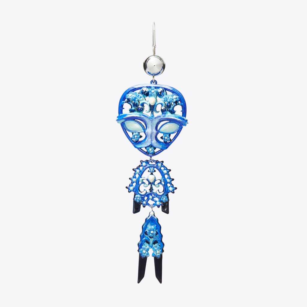 Tory Burch Alien Earrings - Tory Silver / Blue - 2