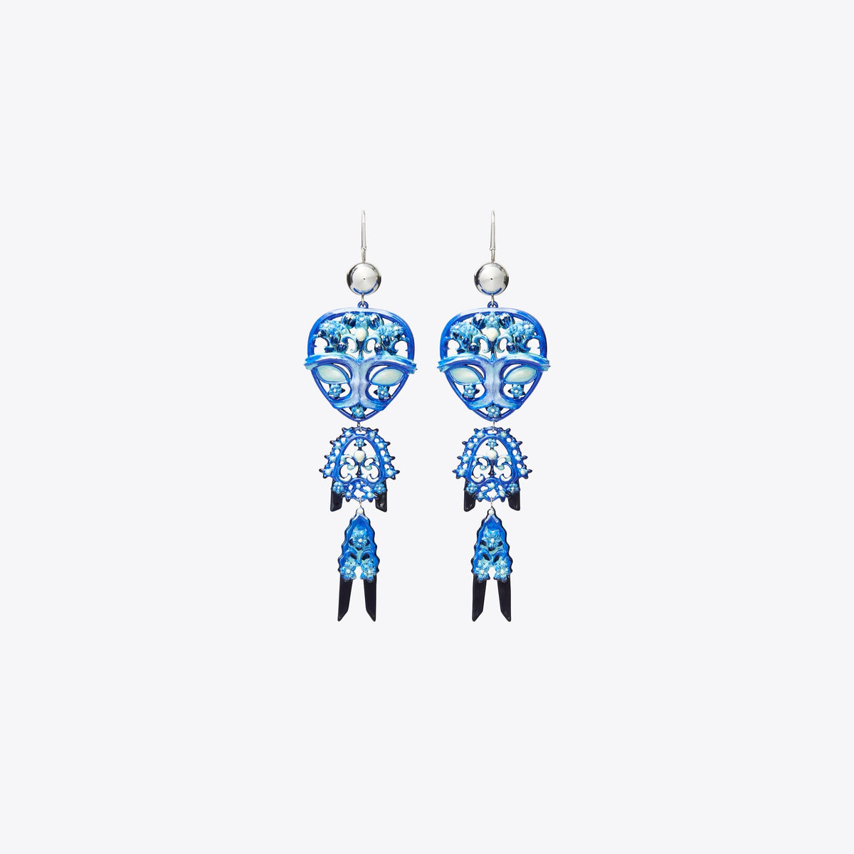 Tory Burch Alien Earrings - Tory Silver / Blue