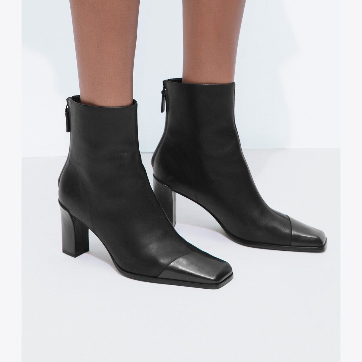 Tory Burch Asymmetric Cap-Toe Ankle Boot - Sand - 3