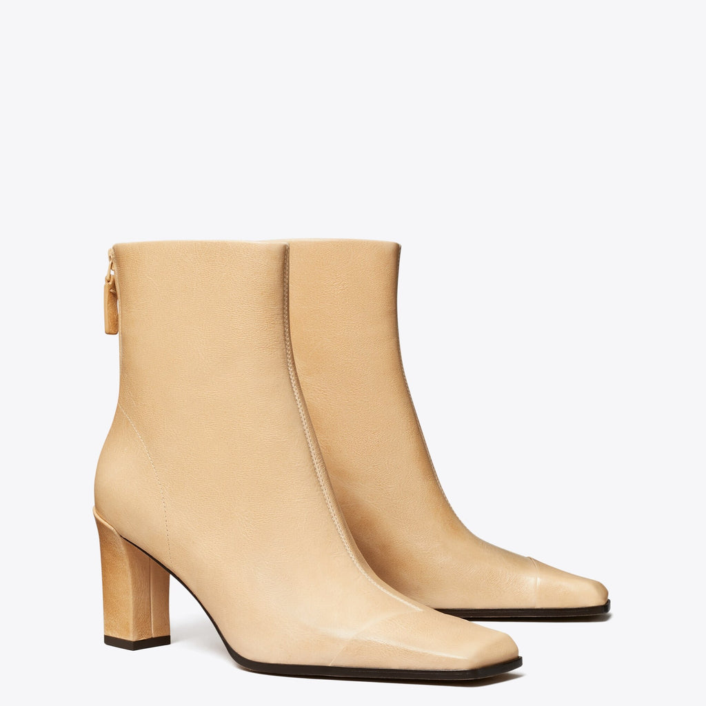Tory Burch Asymmetric Cap-Toe Ankle Boot - Sand - 3