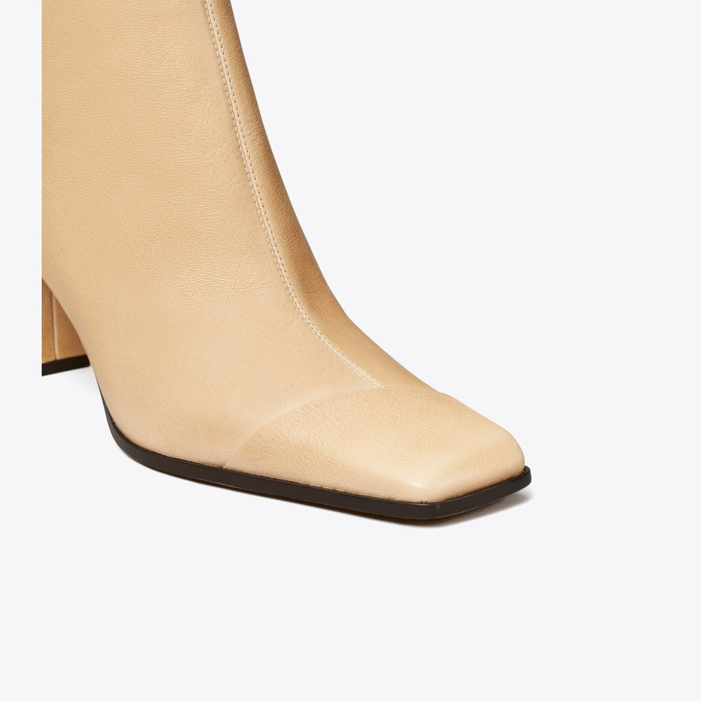 Tory Burch Asymmetric Cap-Toe Ankle Boot - Sand - 4