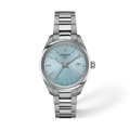 Front view of the watch Tissot PR 100 34mm with shadow