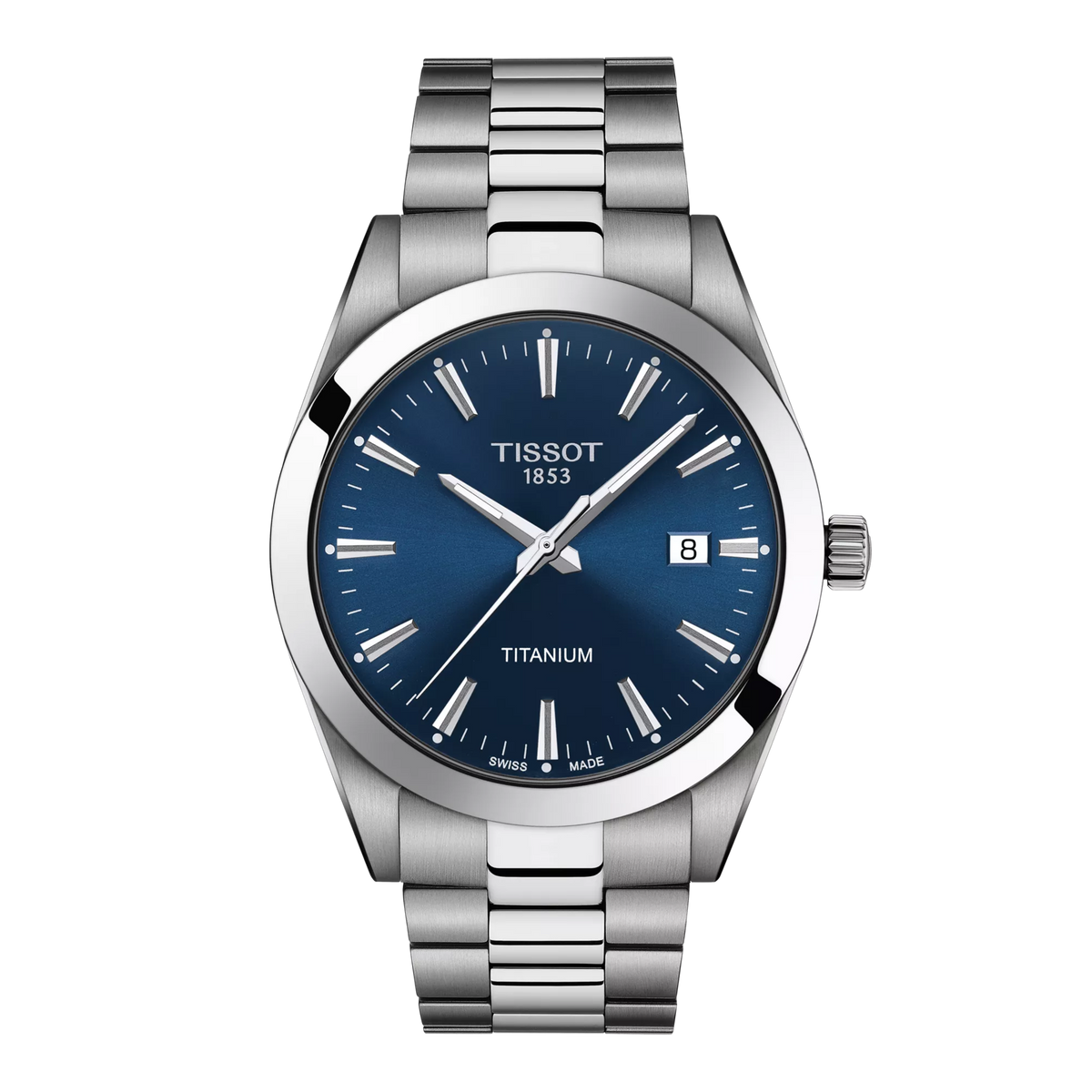Front view of the watch Tissot Gentleman 40mm