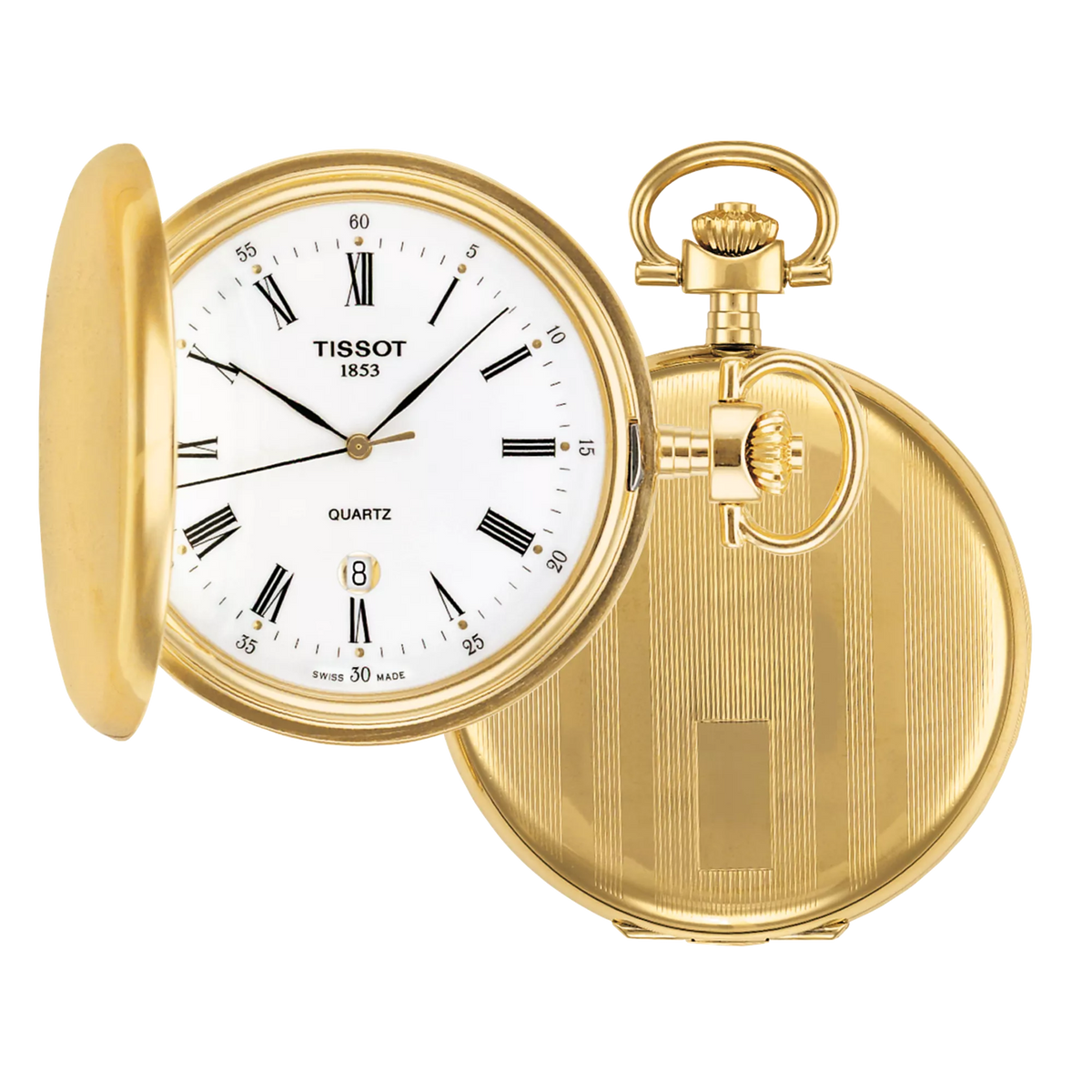 Front view of the watch Tissot Savonnette 48.5mm