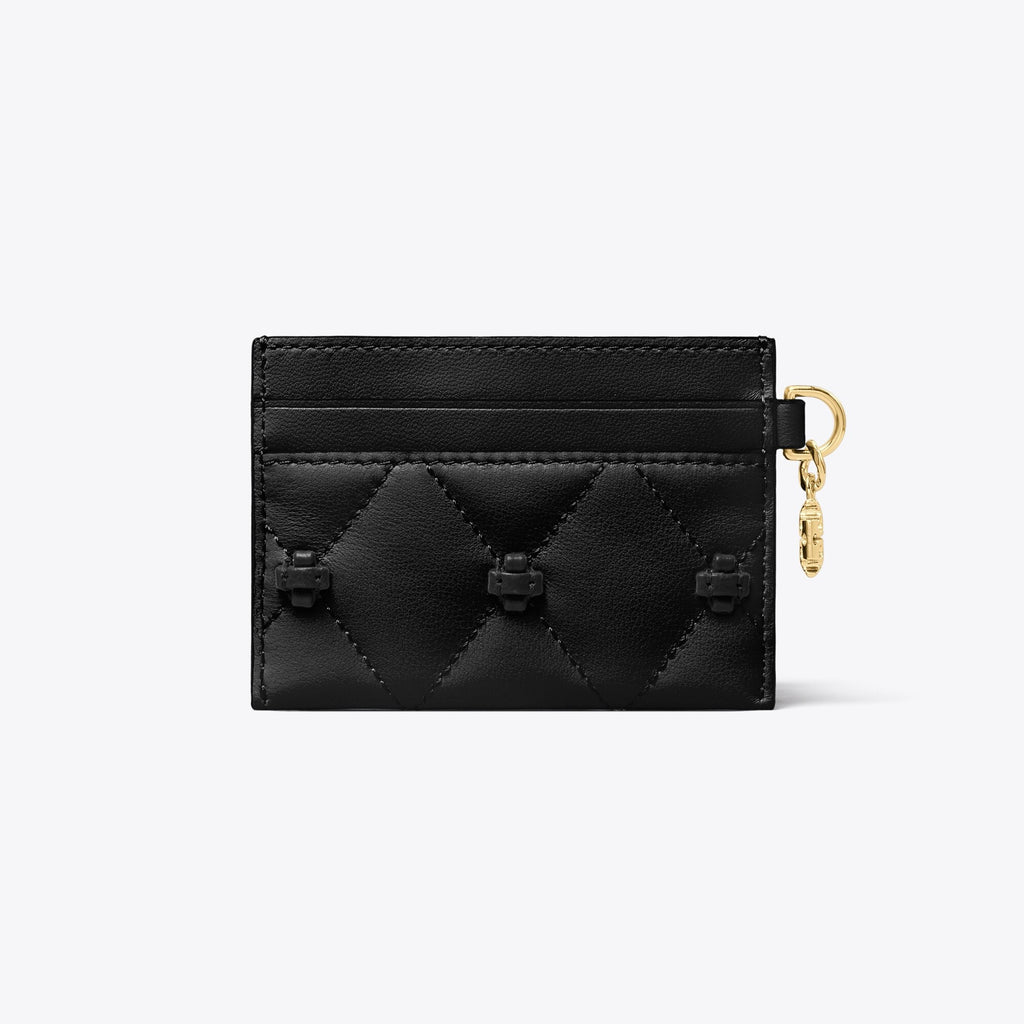 Tory Burch Bunny Knot Card Case - Black - 3