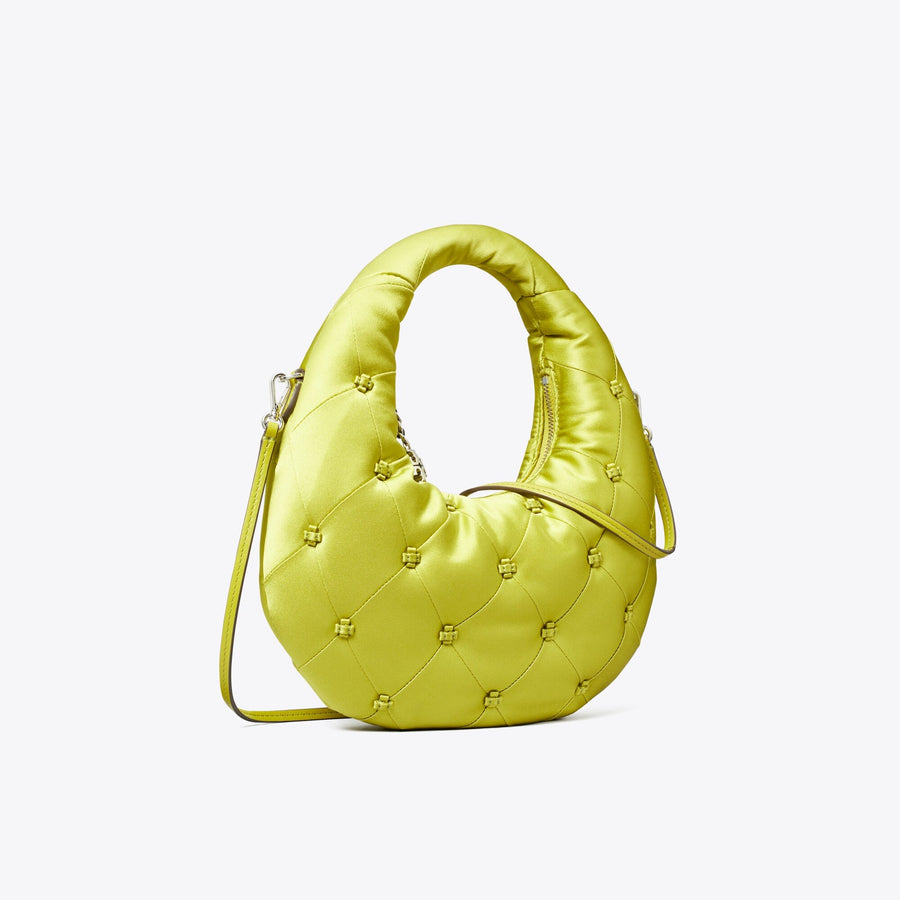 Tory Burch Bunny Knot Satin Crescent Bag