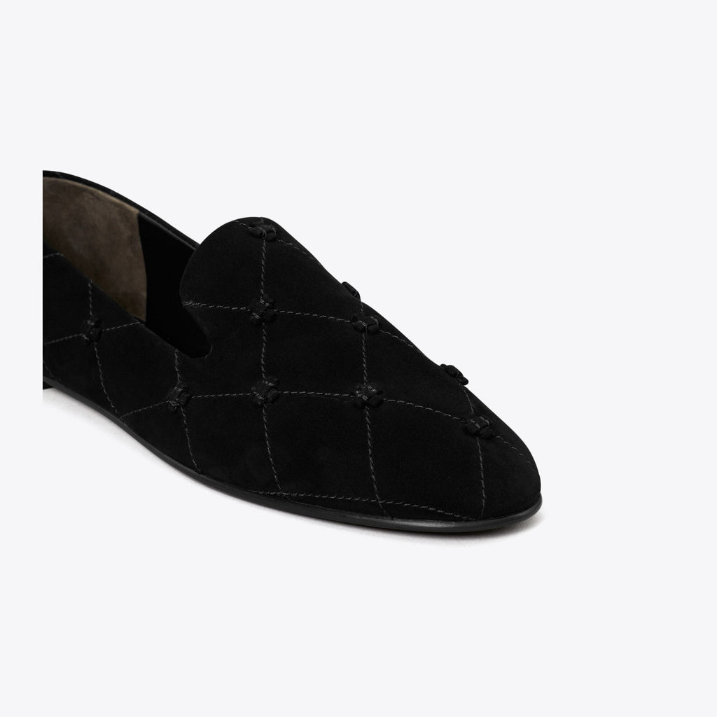 Tory Burch Bunny Knot Smoking Slipper - Perfect Black - 4