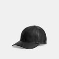 Coach Leather Baseball Hat - Black