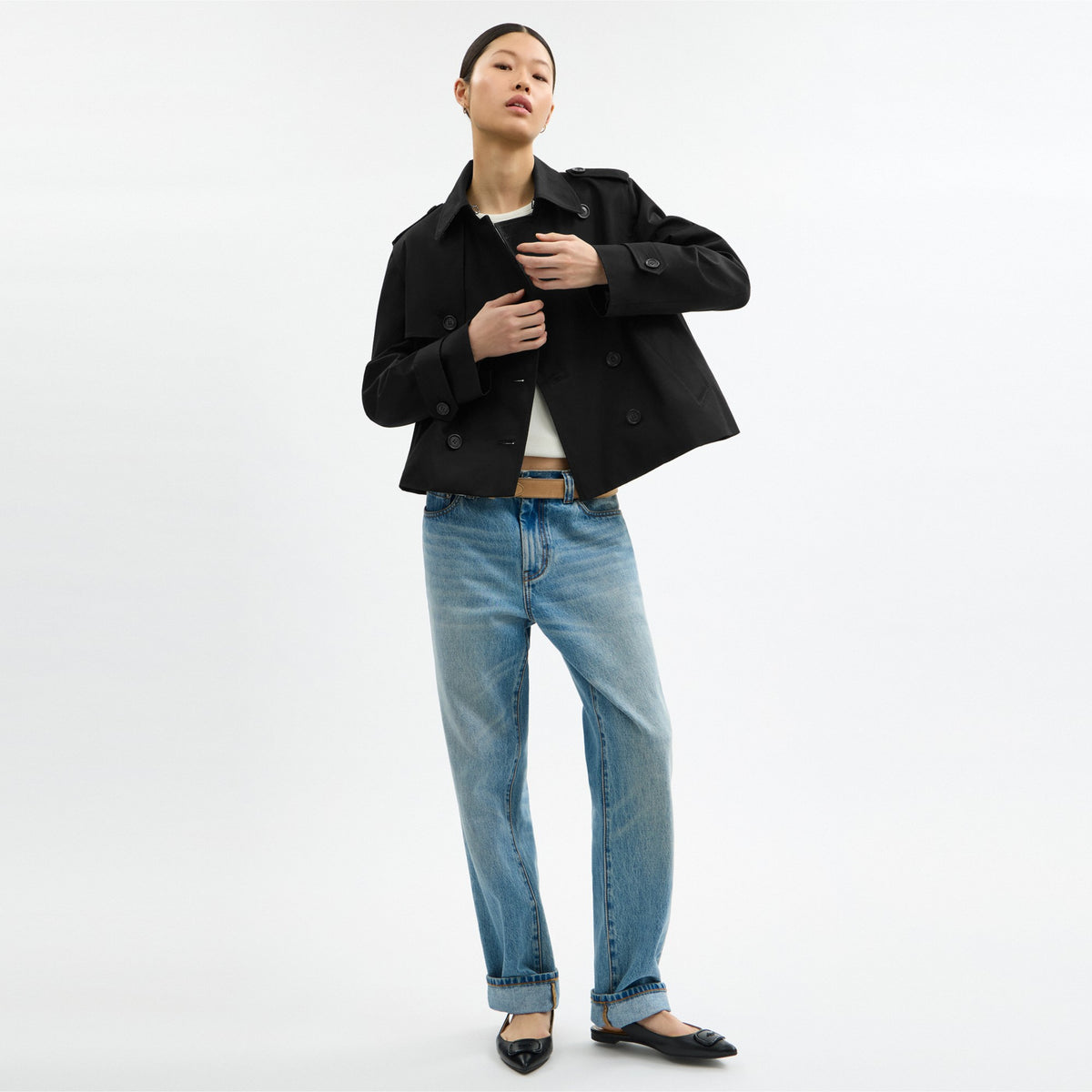 Coach Short Trench - Black (Women's)