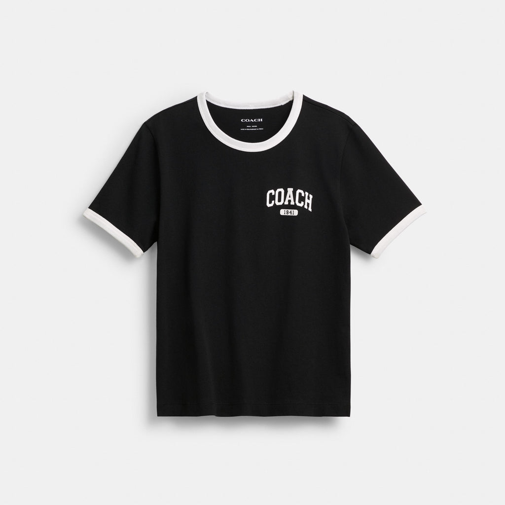 Coach Sporty Classic 70 S T-Shirt In Organic Cotton - Black (Women's)