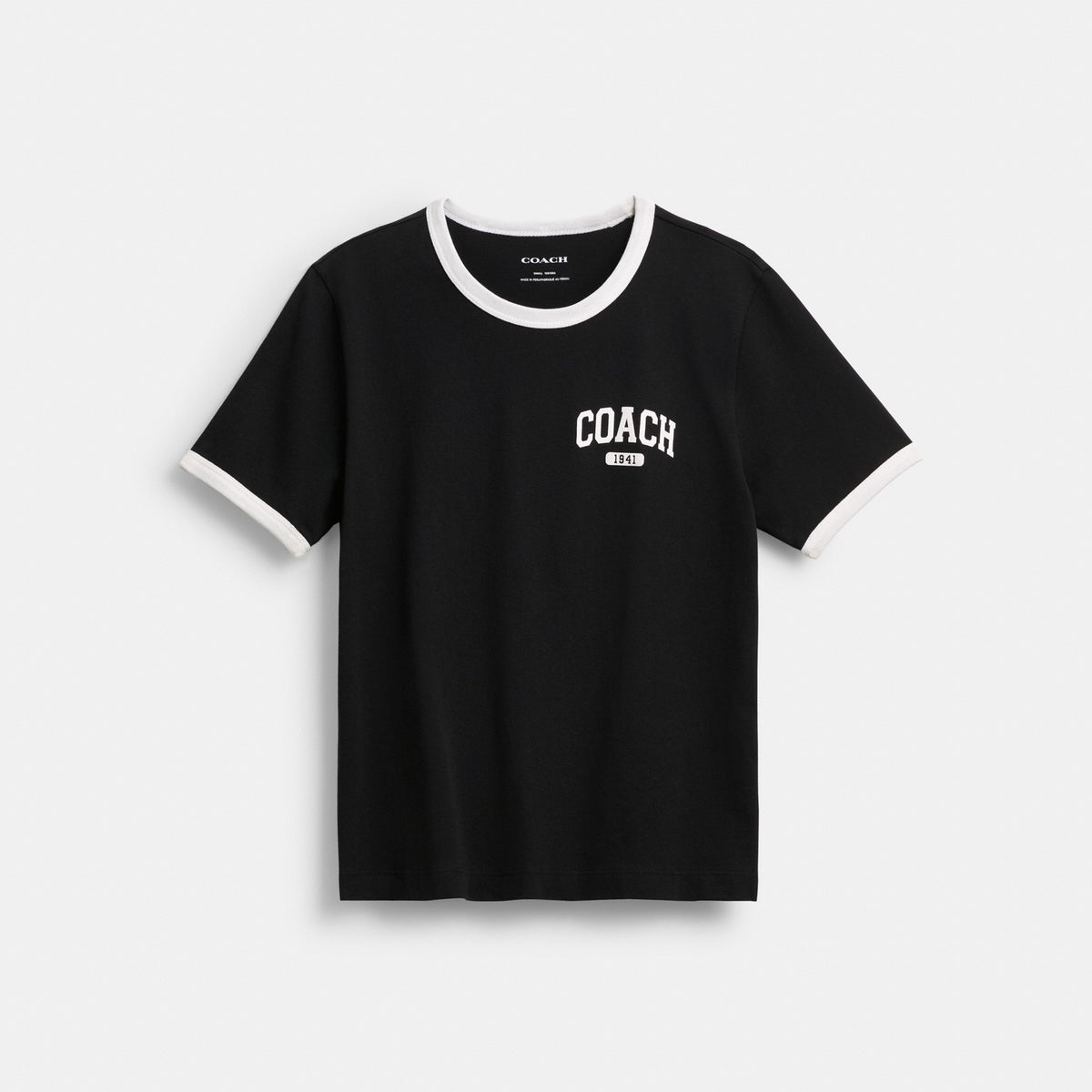Coach Sporty Classic 70 S T-Shirt In Organic Cotton - Black (Women's)