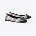 Tory Burch Cap-Toe Ballet - Pink / Black Multi / Perfect Black