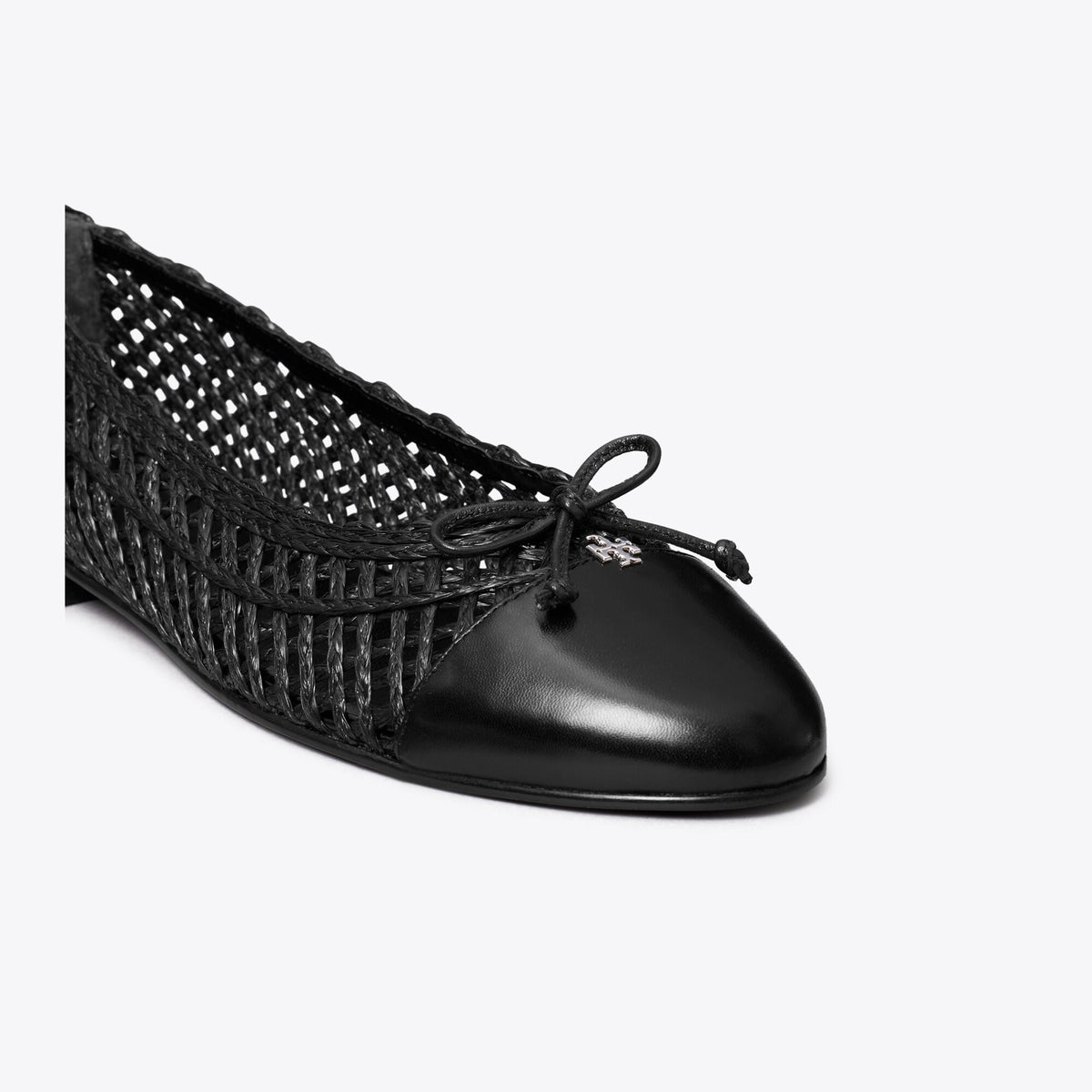 Tory Burch Cap-Toe Ballet - Black / Black - 4