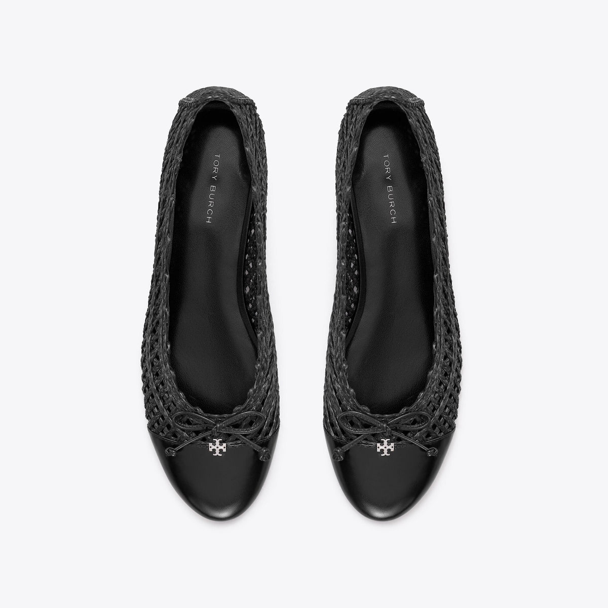 Tory Burch Cap-Toe Ballet - Black / Black - 5