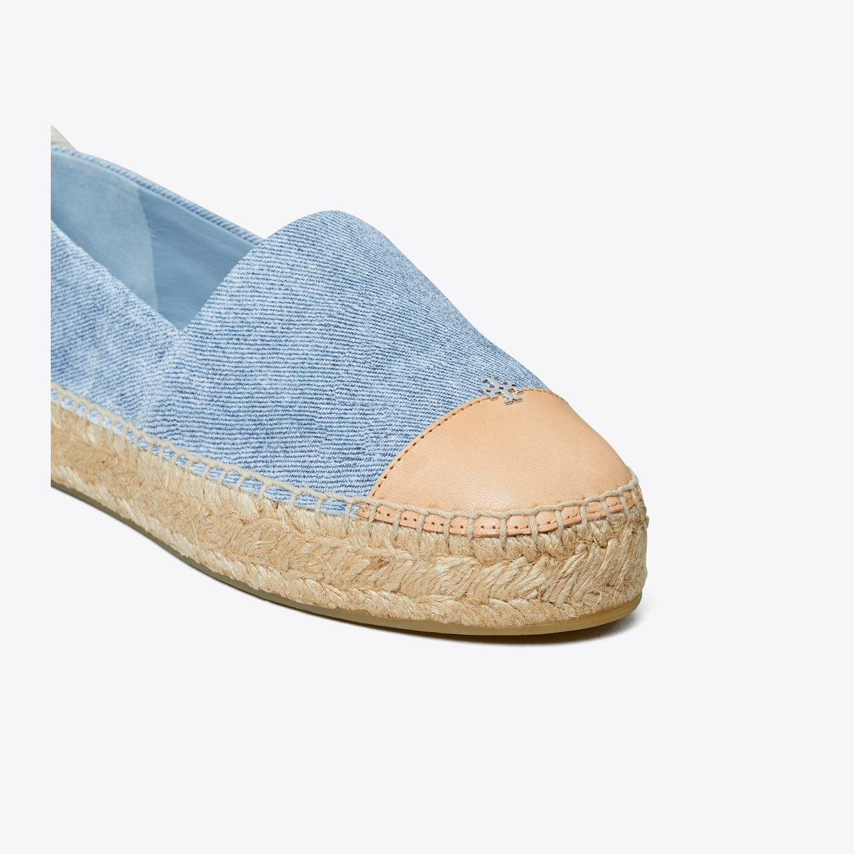 Tory Burch Cap-Toe Espadrille - Blue Cloud / Brushed Almond - 3