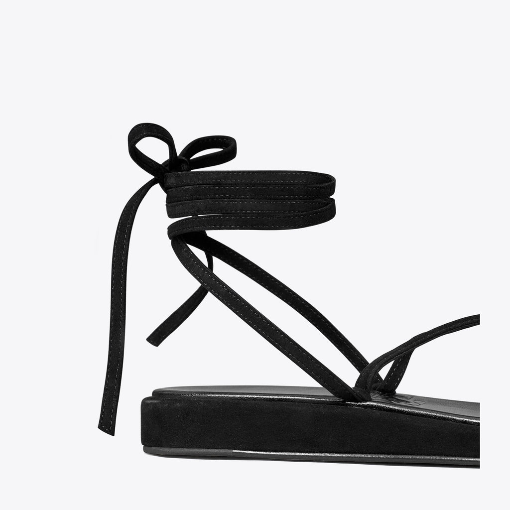 Tory Burch Capri Ankle Wrap Sandal - Black - 4