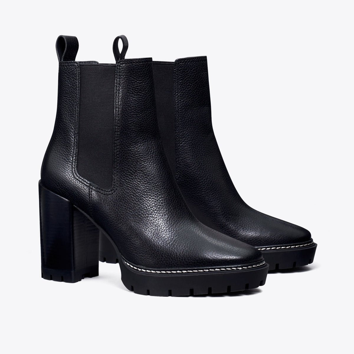 Tory Burch Carson Lug Sole Ankle Boot - Perfect Black / Perfect Black