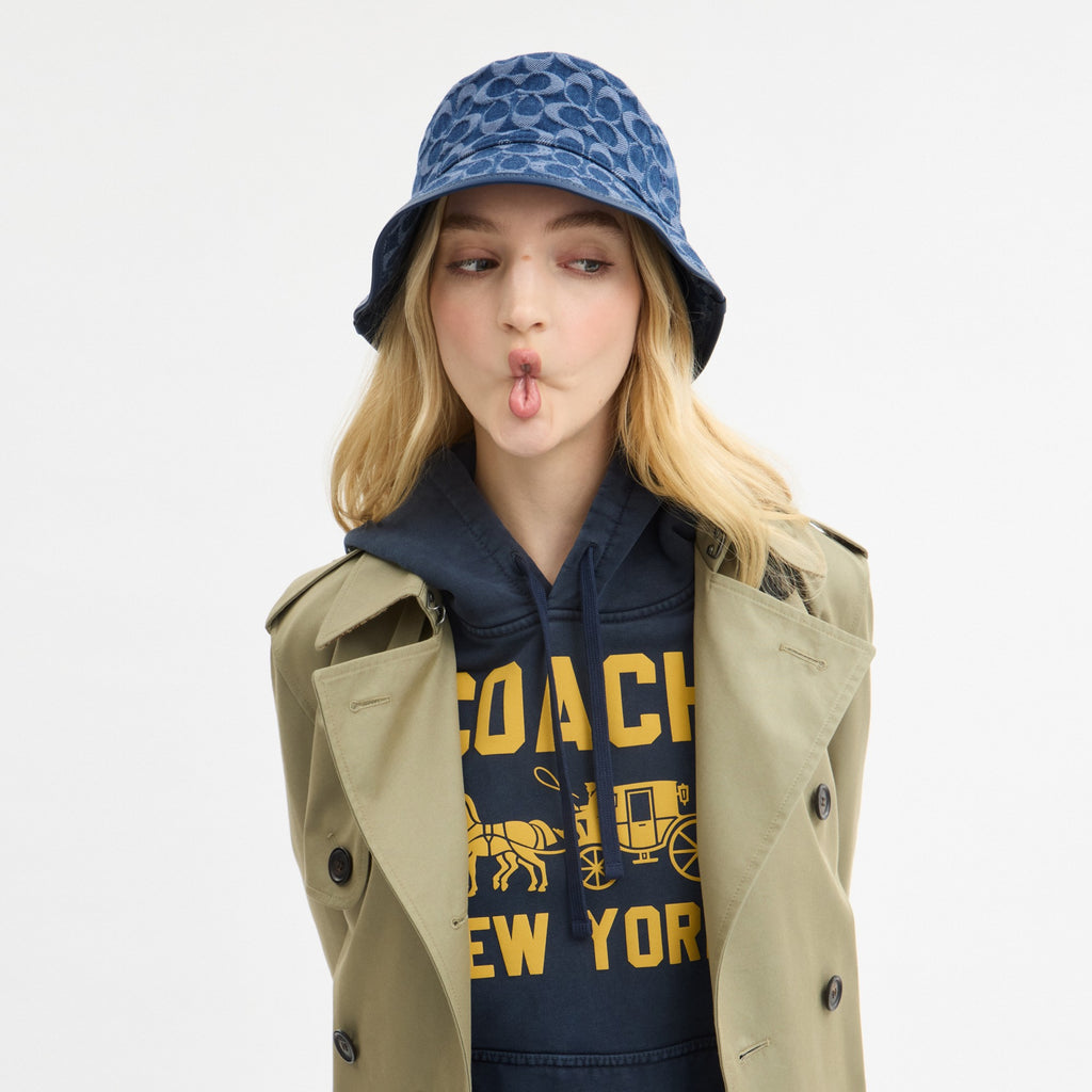 Coach Signature Denim Bucket Hat - Denim