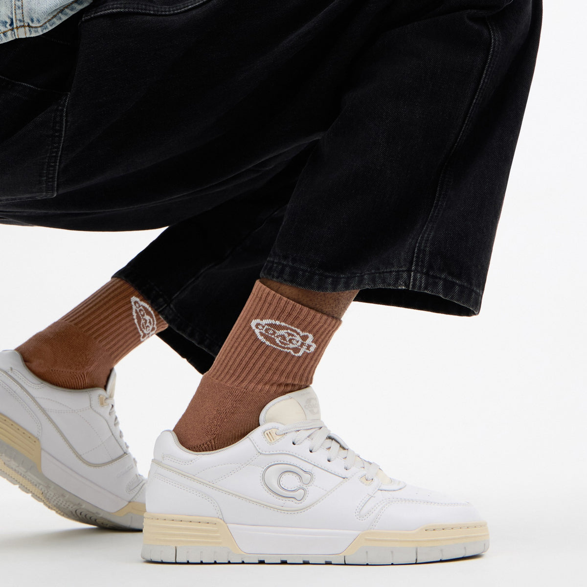 Coach Soho Quarter Crew Socks - Sable
