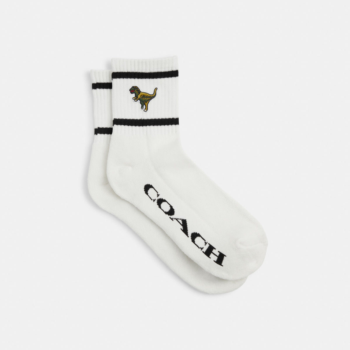 Coach Rexy Quarter Crew Socks - Chalk