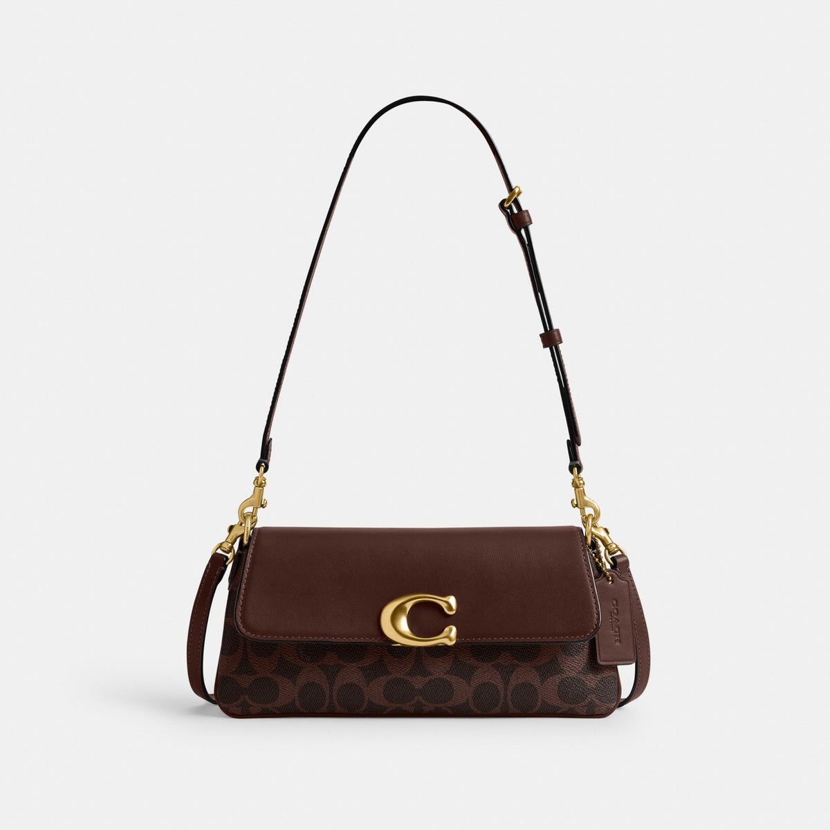 Coach Jet Shoulder Bag In Signature Canvas - Brass/Maple (Women's)