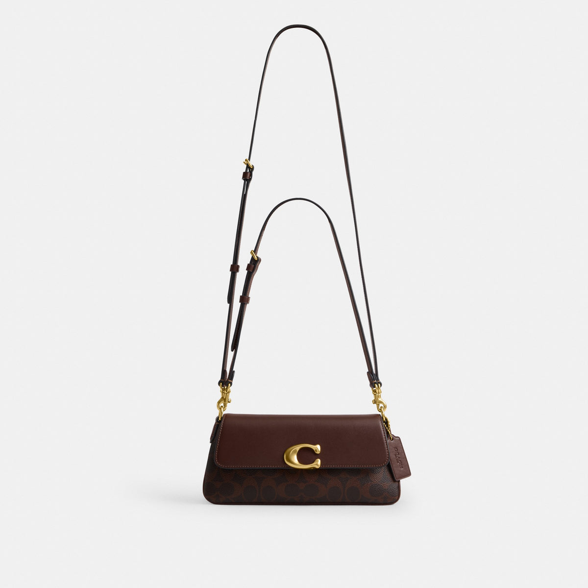 Coach Jet Shoulder Bag In Signature Canvas - Brass/Maple (Women's)