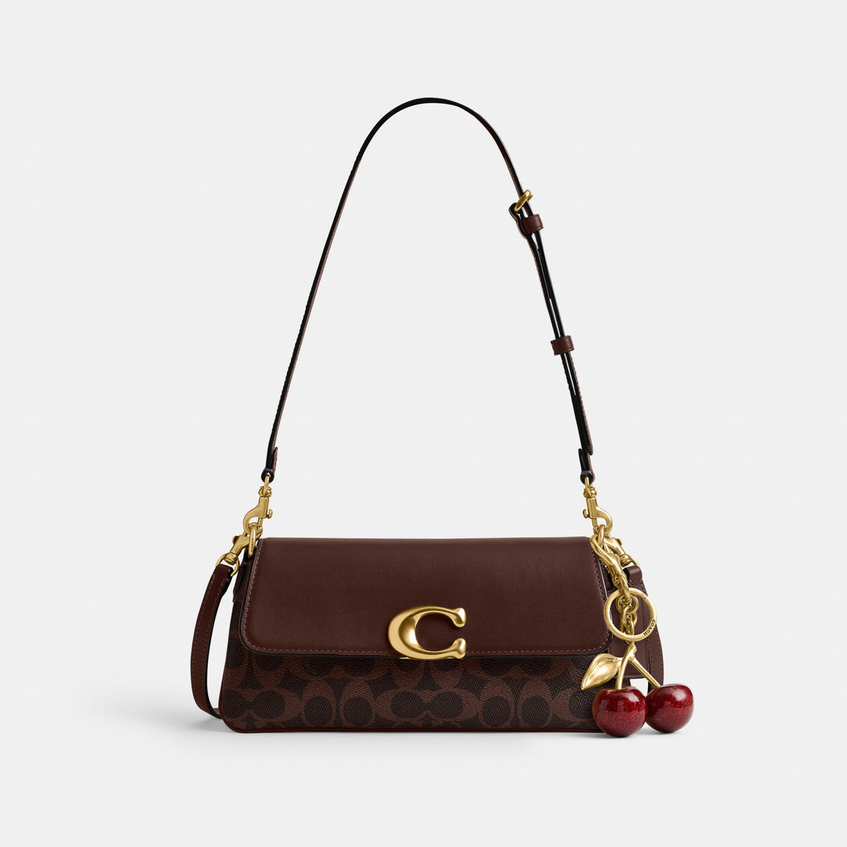 Coach Jet Shoulder Bag In Signature Canvas - Brass/Maple (Women's)
