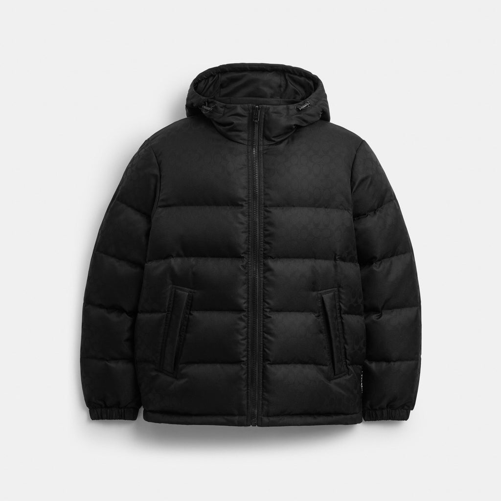 Coach Tonal Signature Down Jacket - Black (Men's)