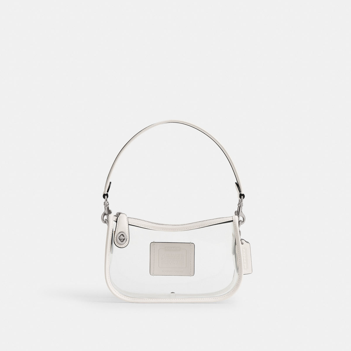 Coach Stadium Swinger Bag - Silver/Chalk (Women's)