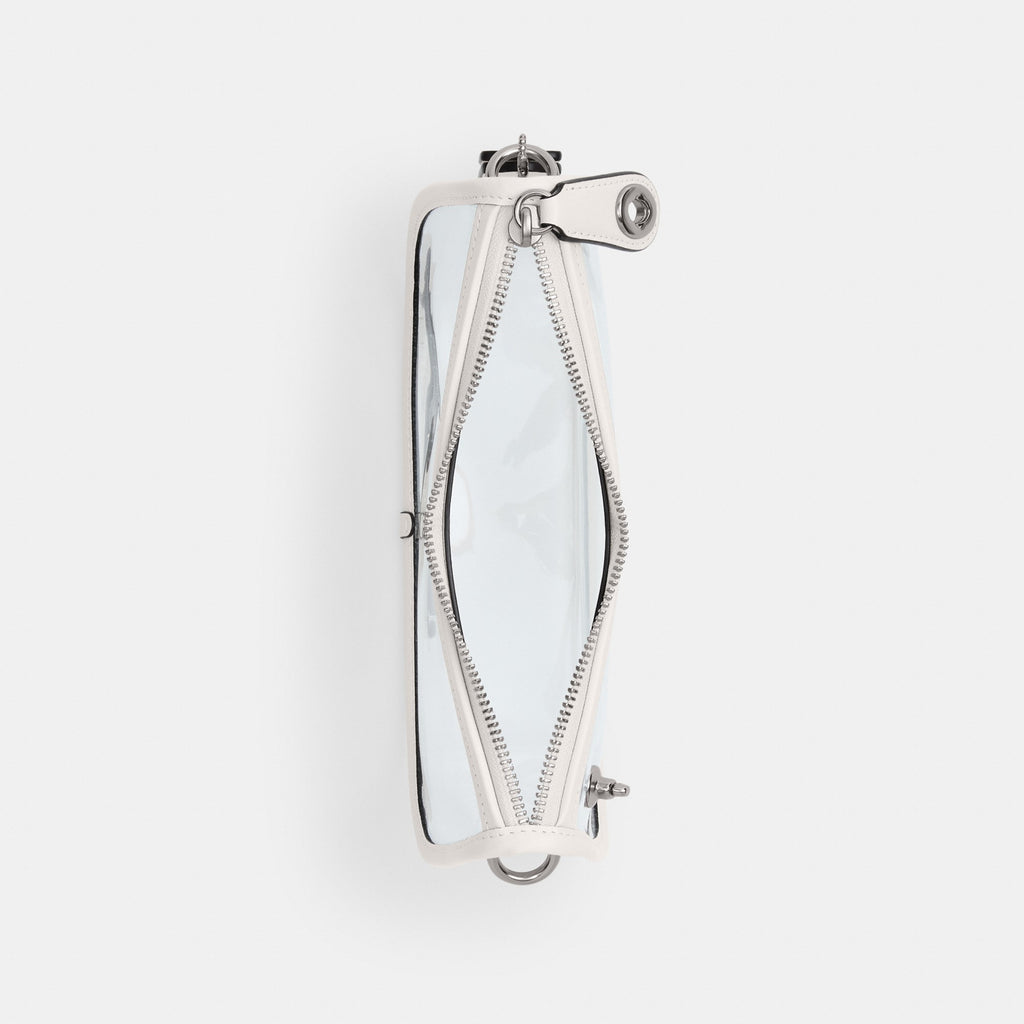 Coach Stadium Swinger Bag - Silver/Chalk (Women's)