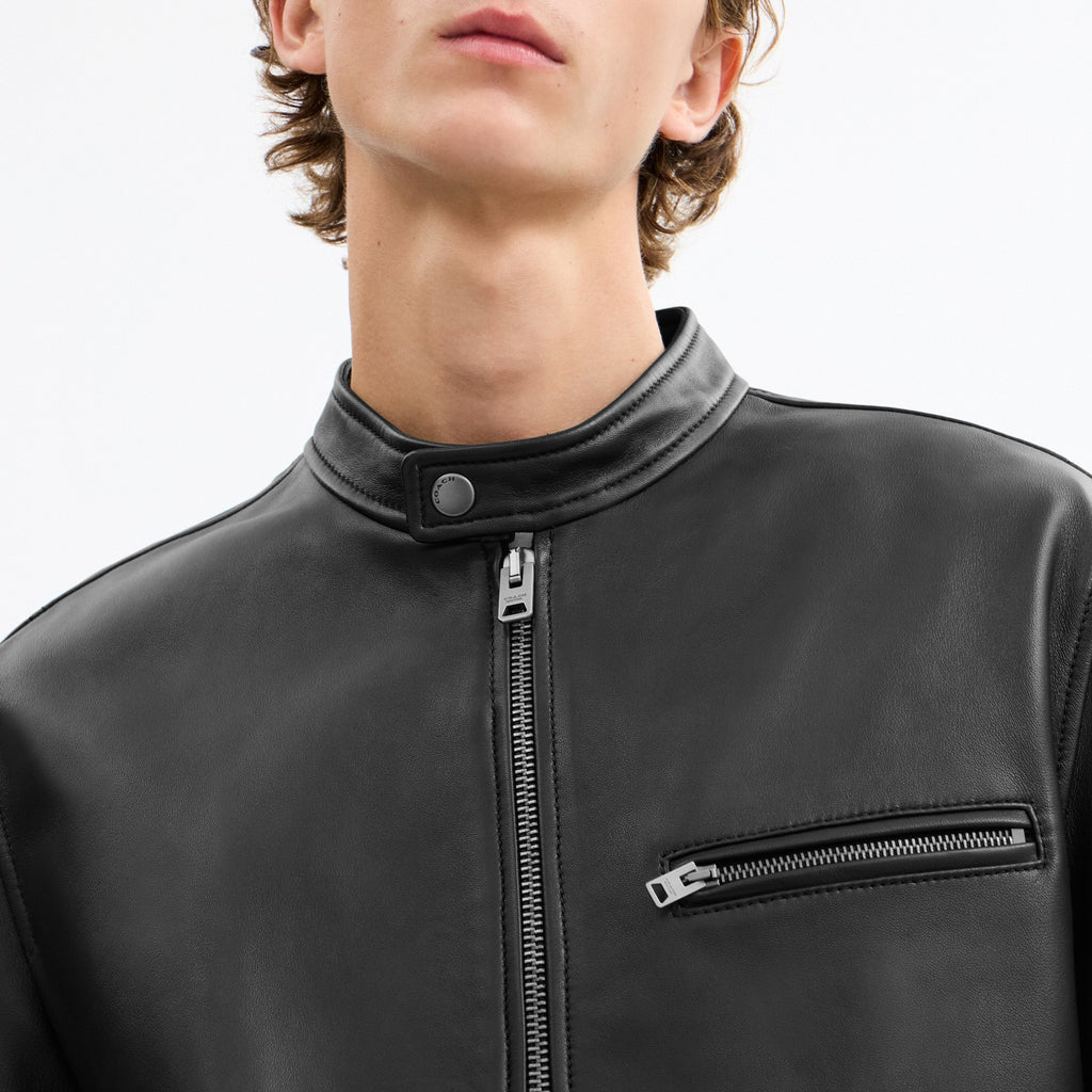 Coach Leather Racer Jacket - Black (Men's)