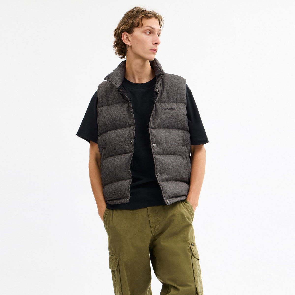 Coach Solid Down Vest - Dark Heather Grey (Men's)