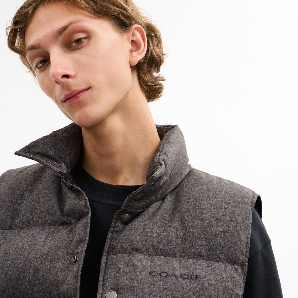 Coach Solid Down Vest - Dark Heather Grey (Men's)