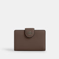 Coach Medium Corner Zip Wallet - Gunmetal/Dark Stone (Women's)
